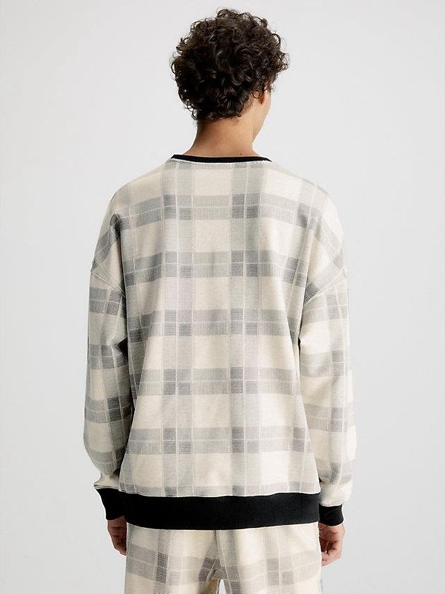 Beige Calvin Klein Lounge Men Sweatshirt | XPDA-70348