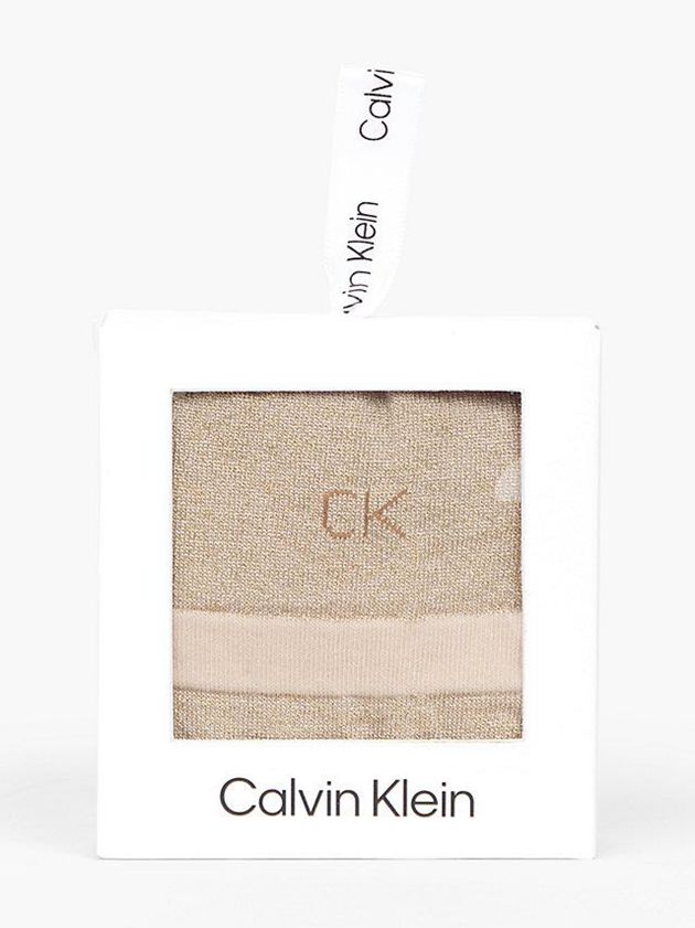 Beige Calvin Klein Lurex Gift Box Women Socks | PDTA-70231