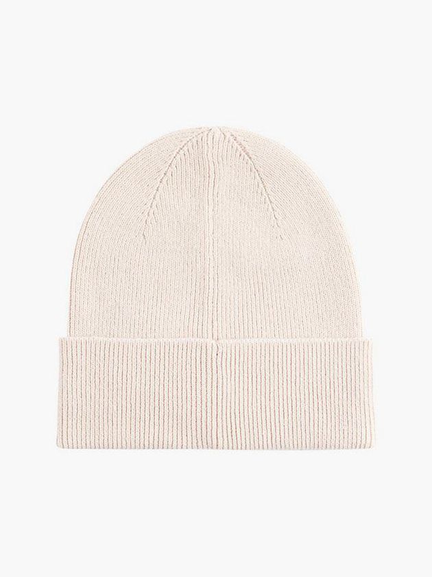 Beige Calvin Klein Organic Cotton Blend Women Beanie | BRMP-24568