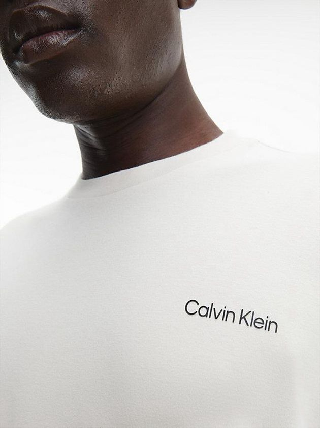 Beige Calvin Klein Organic Cotton Men T-Shirt | BFQW-75432