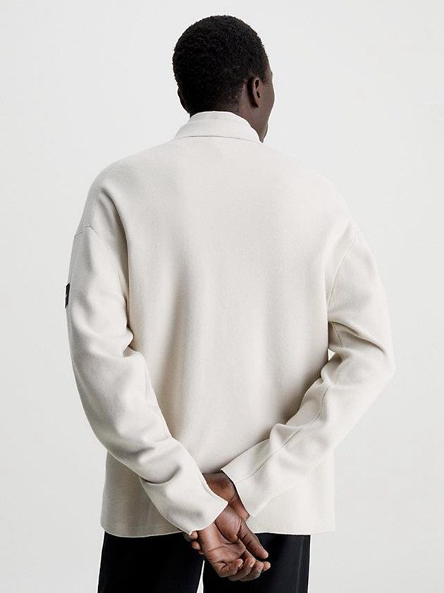 Beige Calvin Klein Organic Cotton Shirt Men Jacket | GMLU-56179