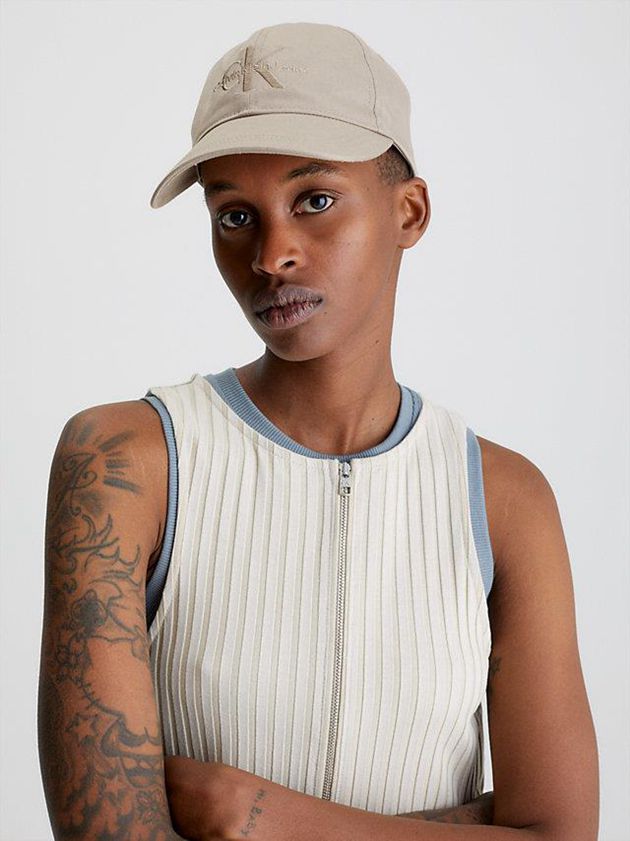 Beige Calvin Klein Organic Cotton Twill Women Cap | LEAV-40768