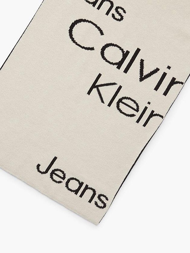 Beige Calvin Klein Organic Cotton Women Scarf | XVYA-94687