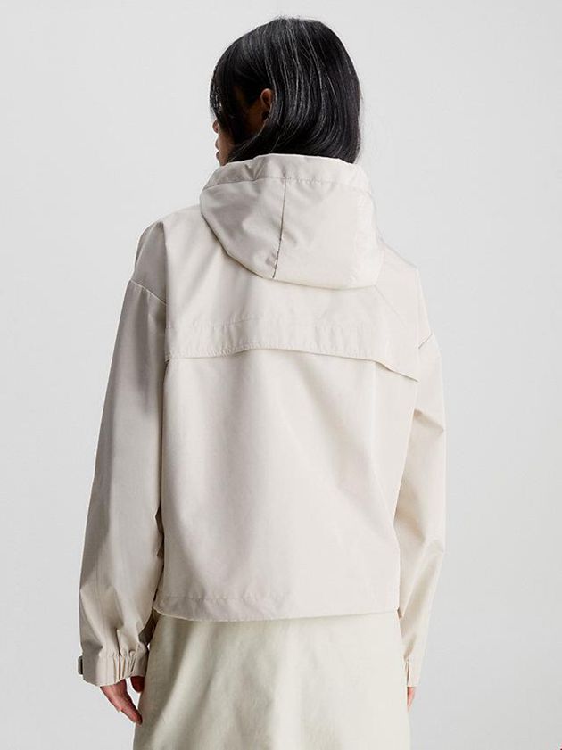 Beige Calvin Klein Oversized Waterproof Women Jacket | UTPS-24783
