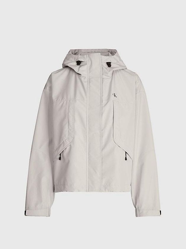 Beige Calvin Klein Oversized Waterproof Women Jacket | UTPS-24783