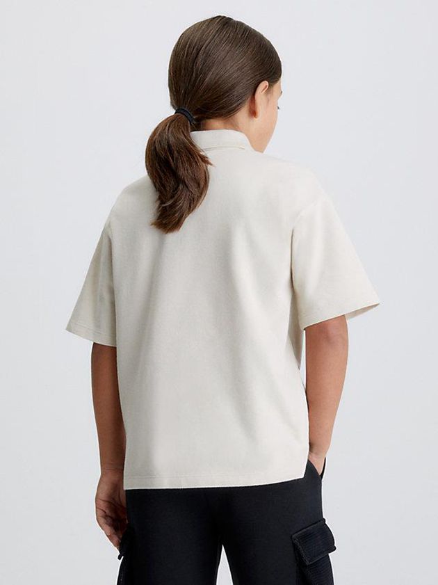Beige Calvin Klein Pique Boys's Polo Shirt | EDHU-71982