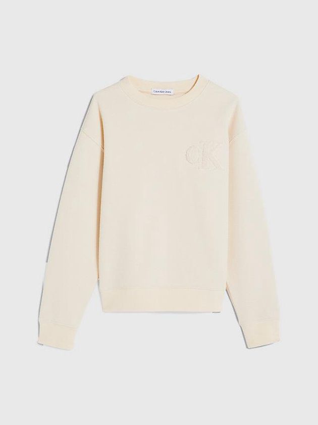 Beige Calvin Klein Pique Boys's Sweatshirt | AVRX-60475