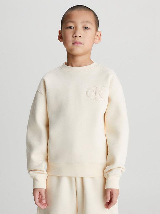 Beige Calvin Klein Pique Boys\'s Sweatshirt | AVRX-60475