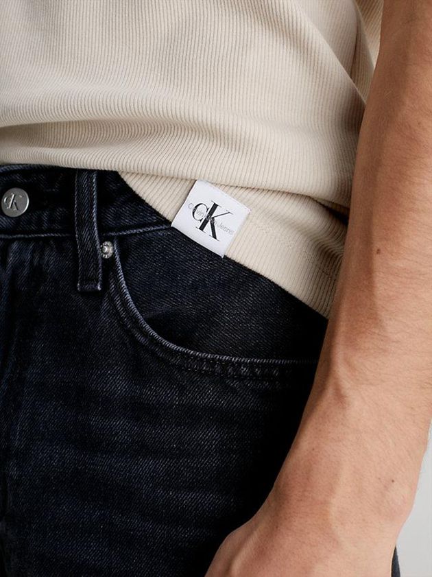 Beige Calvin Klein Racer Back Tank Men Top | KNIV-29375