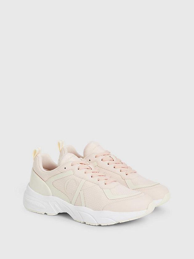 Beige Calvin Klein Recycled Mesh Women Sneakers | MCTP-94380