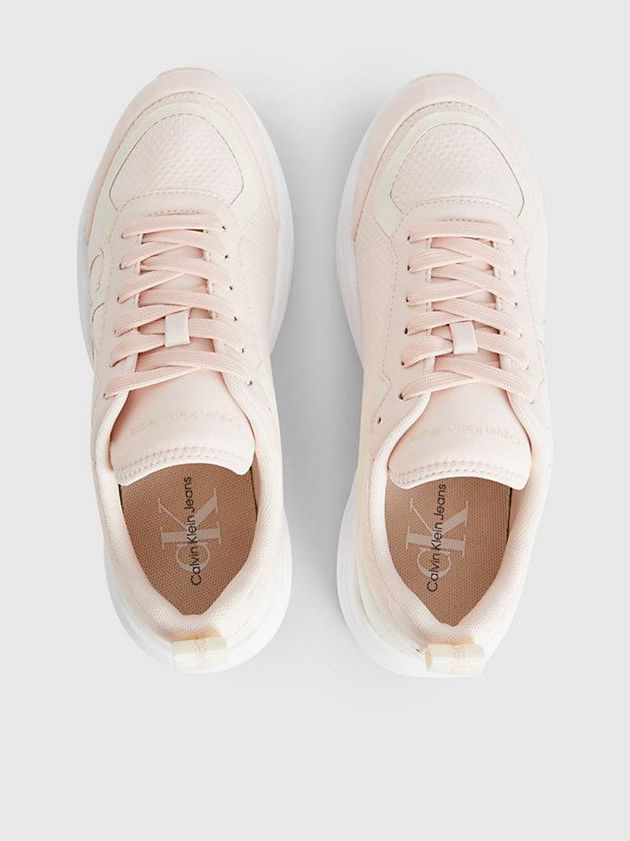 Beige Calvin Klein Recycled Mesh Women Sneakers | MCTP-94380