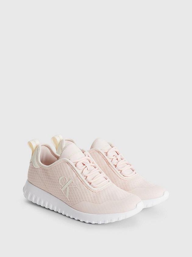 Beige Calvin Klein Recycled Mesh Women Sneakers | BPIG-39478