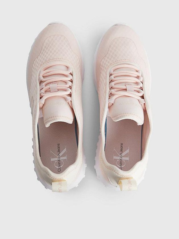 Beige Calvin Klein Recycled Mesh Women Sneakers | BPIG-39478