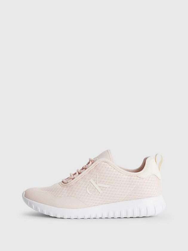 Beige Calvin Klein Recycled Mesh Women Sneakers | BPIG-39478