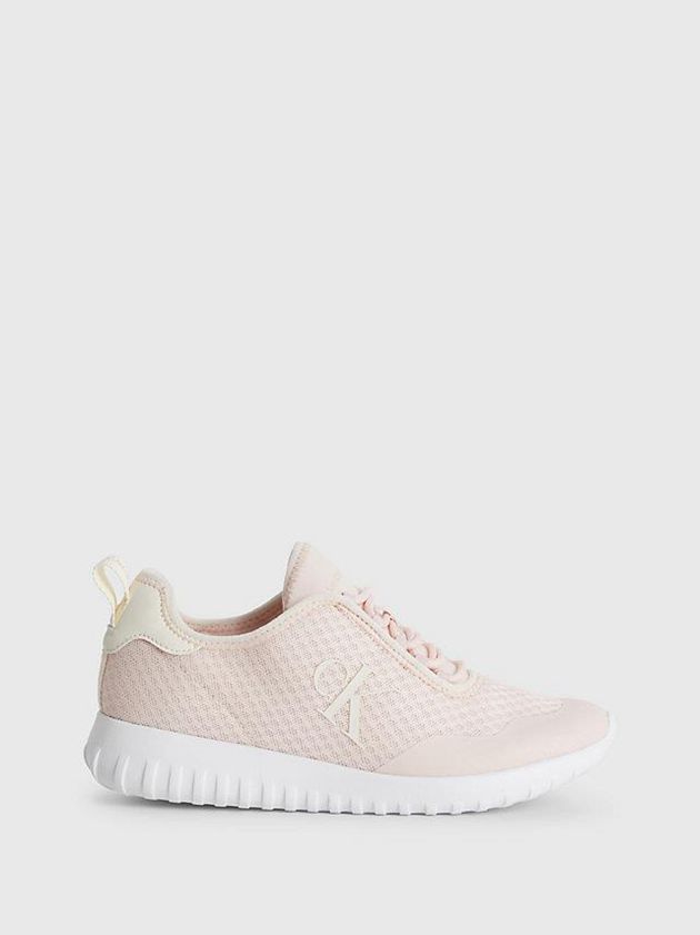 Beige Calvin Klein Recycled Mesh Women Sneakers | BPIG-39478