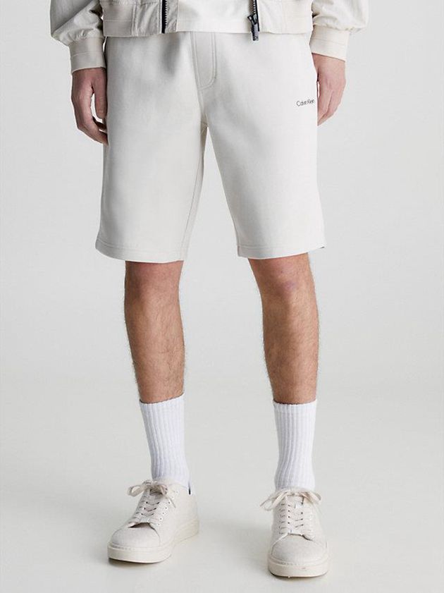 Beige Calvin Klein Recycled Polyester Jogger Men Shorts | CNBU-16247