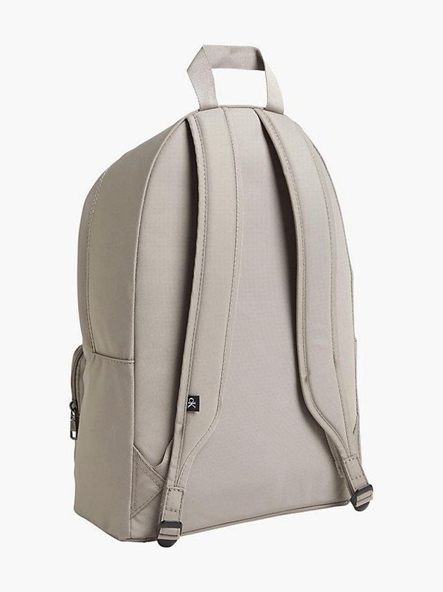 Beige Calvin Klein Recycled Round Men Backpack | IBMR-17683