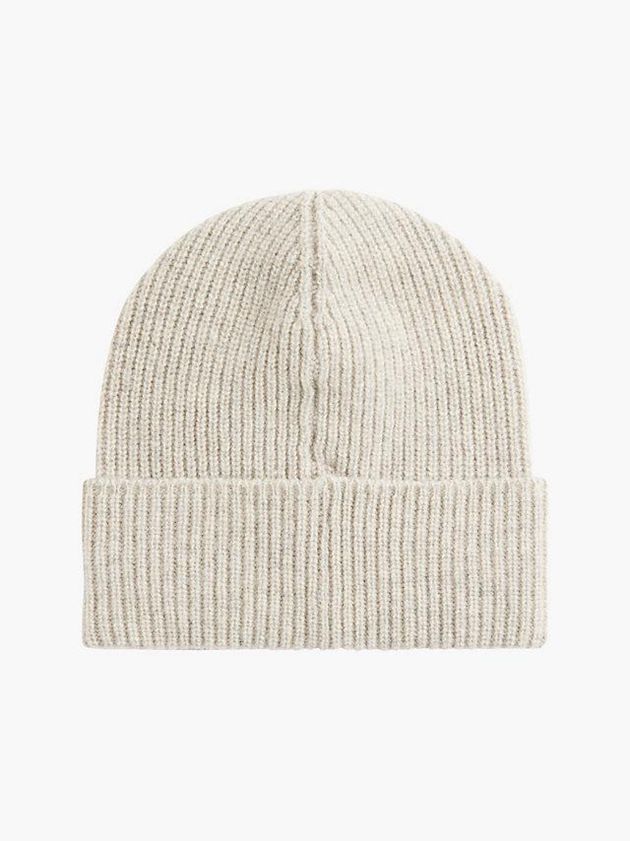 Beige Calvin Klein Recycled Wool Blend Men Beanie | EOSM-34150