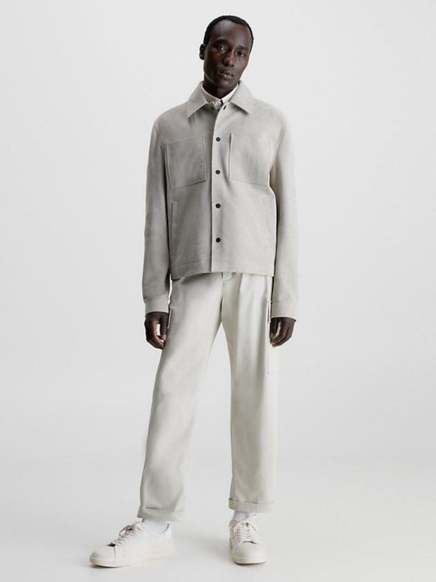 Beige Calvin Klein Relaxed Cargo Men Pants | YXGZ-93107