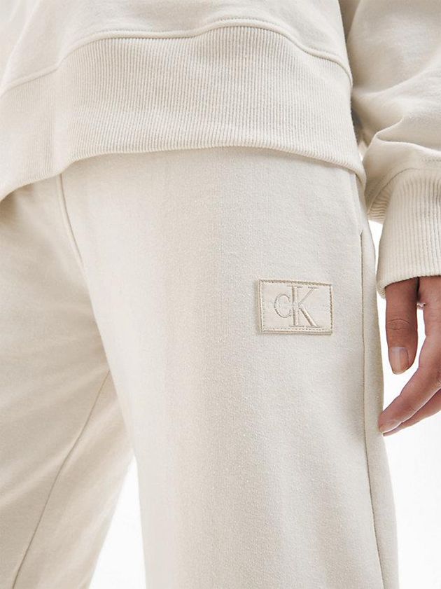 Beige Calvin Klein Relaxed Recycled Cotton Women Joggers | GSAH-64578