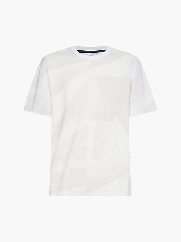 Beige Calvin Klein Relaxed Shadow Print Men T-Shirt | JKGY-14728