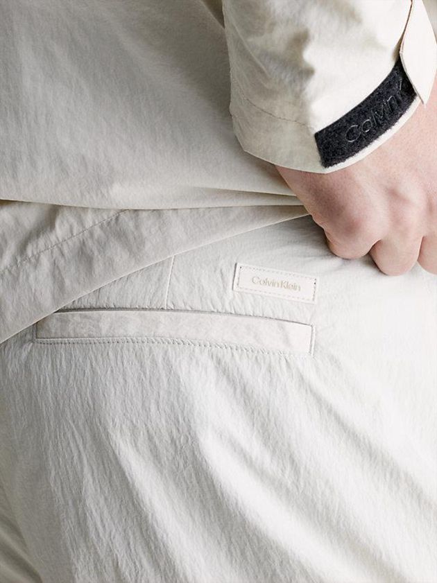 Beige Calvin Klein Relaxed Wide Leg Cargo Men Pants | VUPB-96372