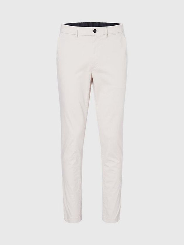 Beige Calvin Klein Slim Chino Men Pants | HCOZ-90176