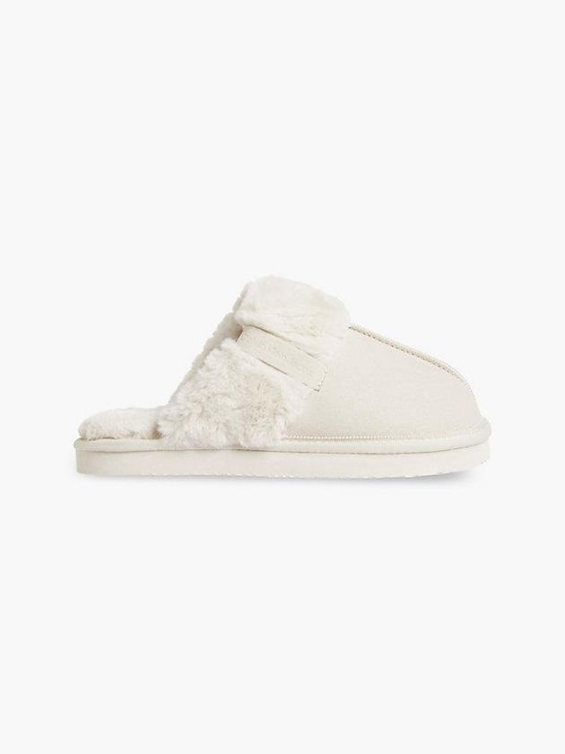 Beige Calvin Klein Slippers Women Slippers | RHSC-70248