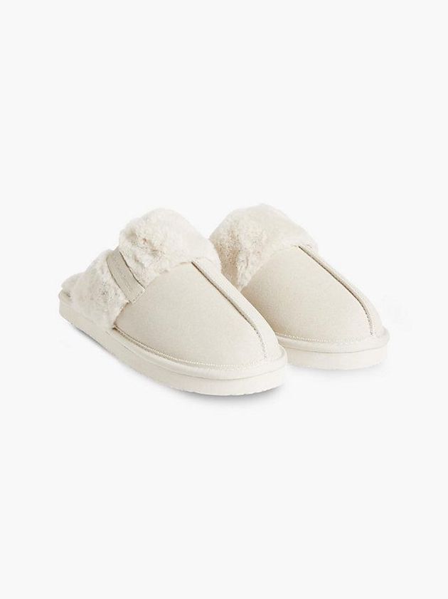 Beige Calvin Klein Slippers Women Slippers | RHSC-70248