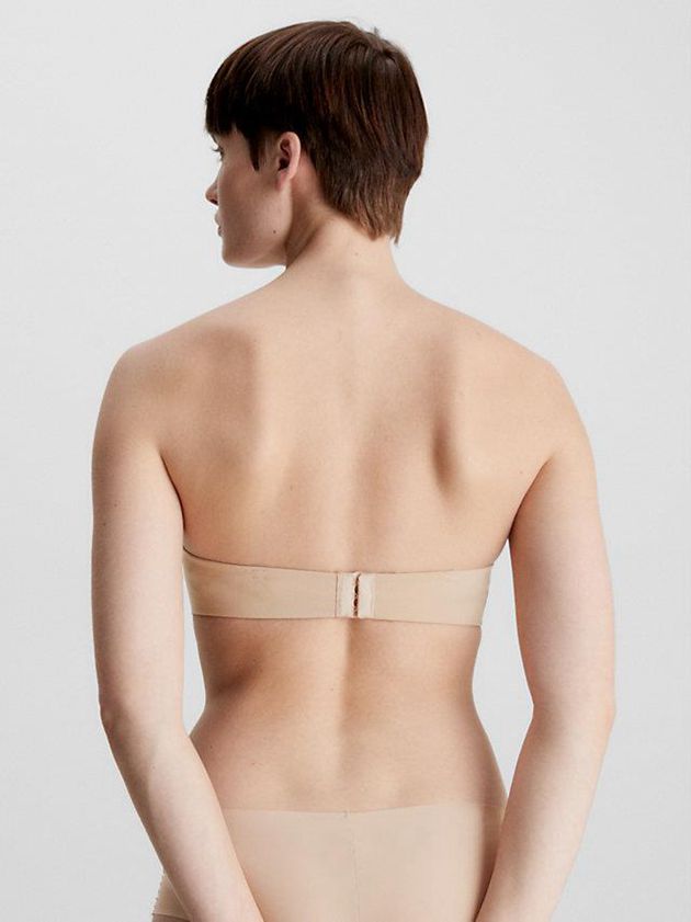 Beige Calvin Klein Strapless Women Bra | GHUS-78512