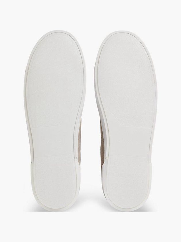 Beige Calvin Klein Suede High-Top Men Sneakers | TSUJ-26430