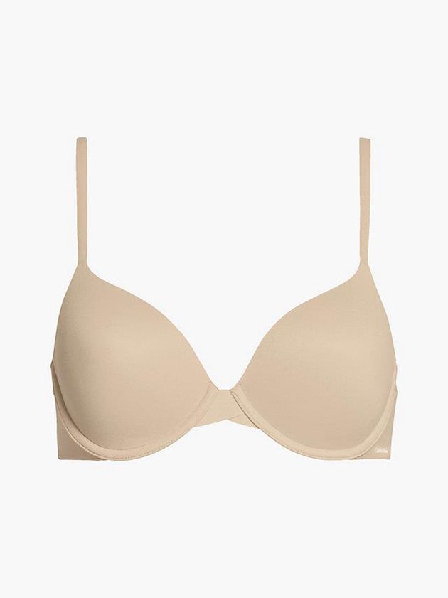 Beige Calvin Klein T-Shirt - Perfectly Fit Flex Women Bra | BVCL-25137