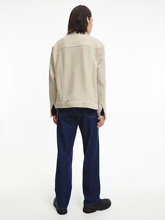 Beige Calvin Klein Velvet Corduroy Men Jacket | FCIM-71520