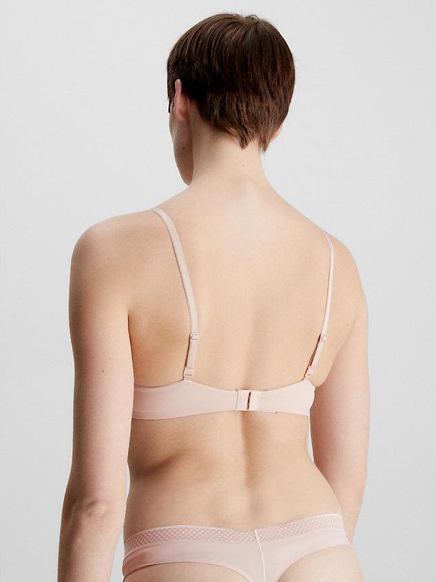 Beige Calvin Klein Wireless Push-Up - Seductive Comfort Women Bra | YNMF-71862