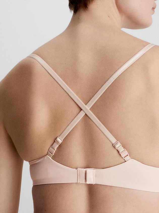 Beige Calvin Klein Wireless Push-Up - Seductive Comfort Women Bra | YNMF-71862