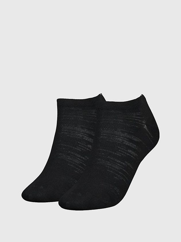 Black Calvin Klein 2 Pack Ankle Women Socks | NKJE-30295