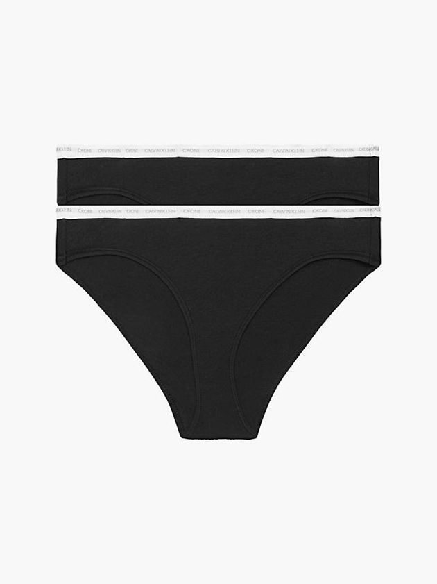 Black Calvin Klein 2 Pack Bikini - CK One Women Briefs | PJEG-37409