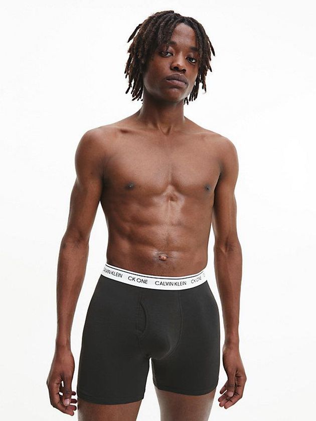 Black Calvin Klein 2 Pack Boxer - CK One Men Briefs | CQSX-57483