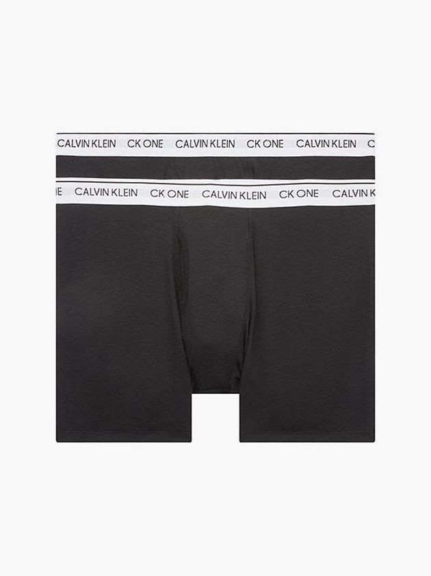 Black Calvin Klein 2 Pack Boxer - CK One Men Briefs | CQSX-57483