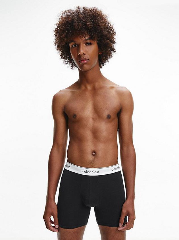 Black Calvin Klein 2 Pack Boxer - Modern Cotton Men Briefs | SGUF-84103