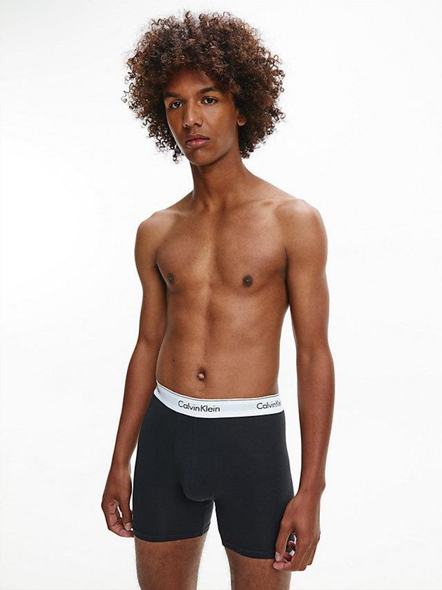 Black Calvin Klein 2 Pack Boxer - Modern Cotton Men Briefs | VCYJ-97348