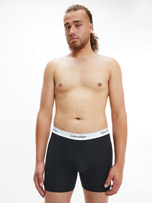 Black Calvin Klein 2 Pack Boxer - Modern Cotton Men Briefs | VCYJ-97348