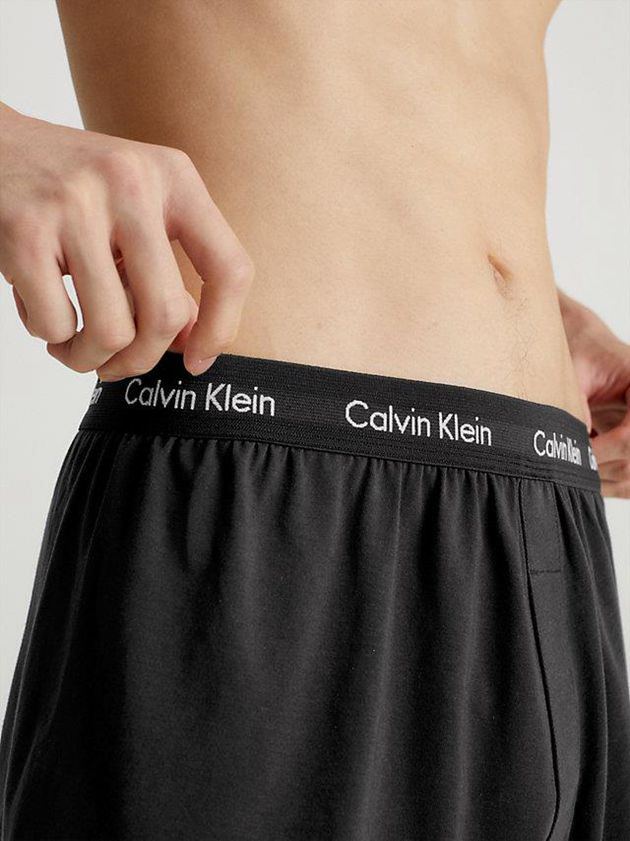 Black Calvin Klein 2 Pack Boxers - Cotton Stretch Men Briefs | BSJP-12508