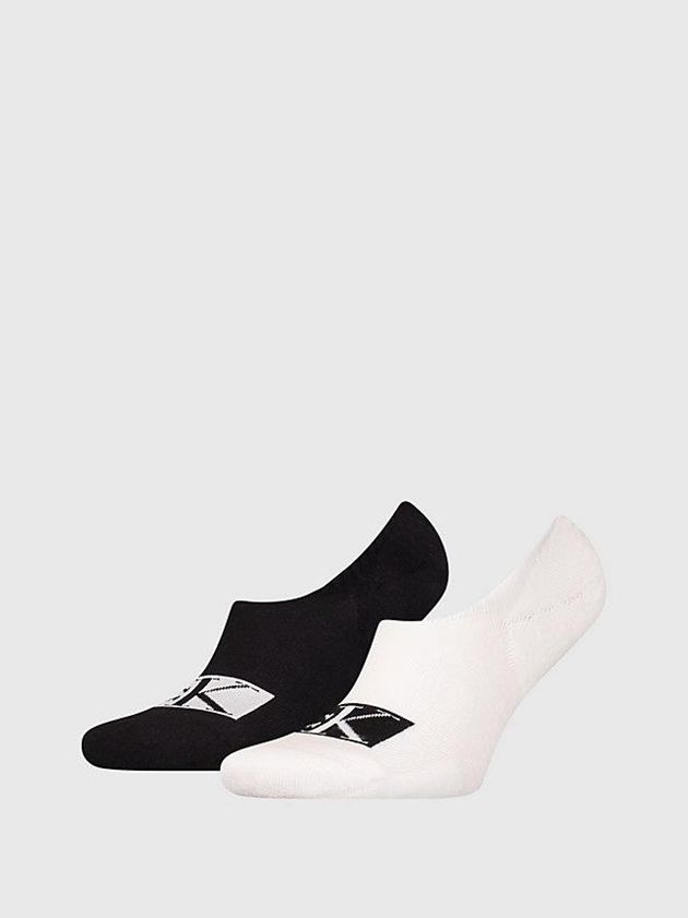 Black Calvin Klein 2 Pack Invisible Men Socks | YZNO-52169
