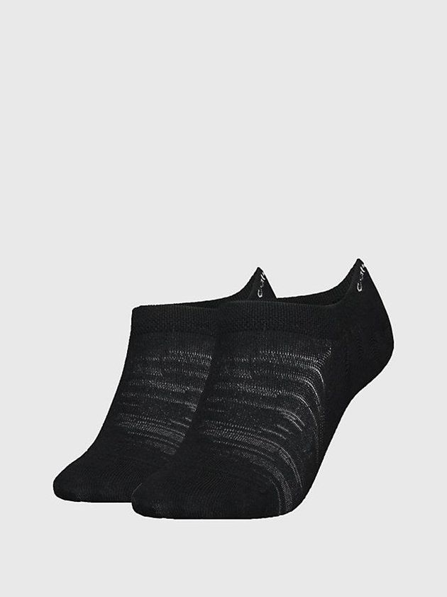 Black Calvin Klein 2 Pack Invisible Women Socks | SUCM-21903
