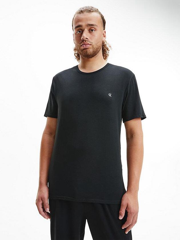 Black Calvin Klein 2 Pack Lounge - CK One Men T-Shirt | YAOH-74238