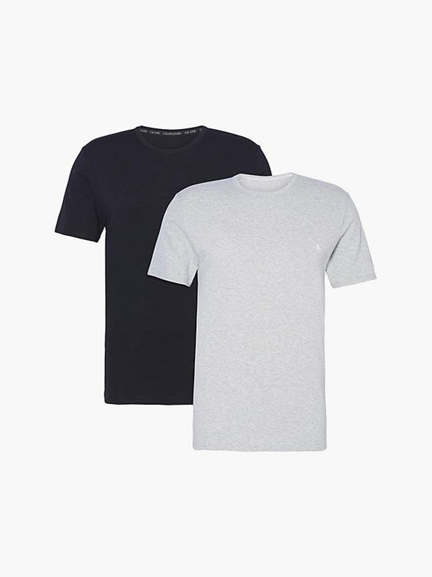 Black Calvin Klein 2 Pack Lounge - CK One Men T-Shirt | YAOH-74238