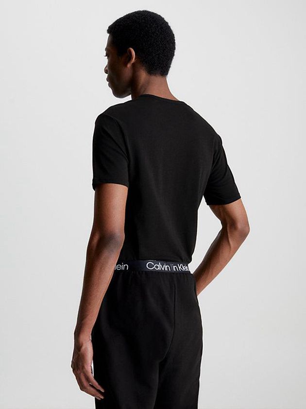 Black Calvin Klein 2 Pack Lounge - Modern Cotton Men T-Shirt | NHPC-42183