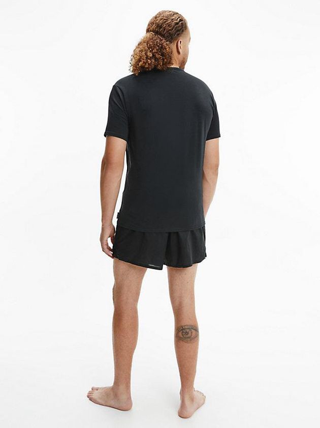 Black Calvin Klein 2 Pack Lounge - Modern Cotton Men T-Shirt | NHPC-42183