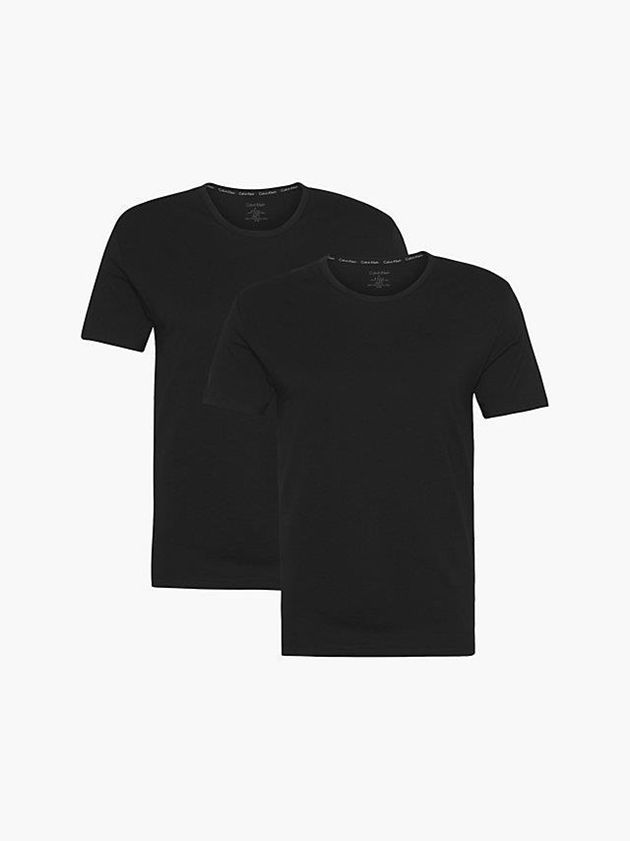 Black Calvin Klein 2 Pack Lounge - Modern Cotton Men T-Shirt | NHPC-42183